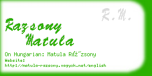 razsony matula business card